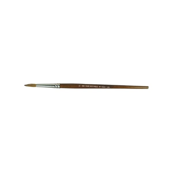 Size 12 Pure Red Sable Round Artist Brush